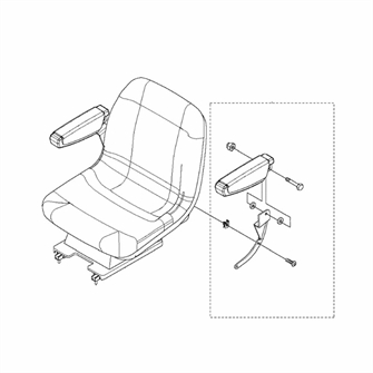 Husqvarna Armlænsæt Hængslet - Montering Tegning
